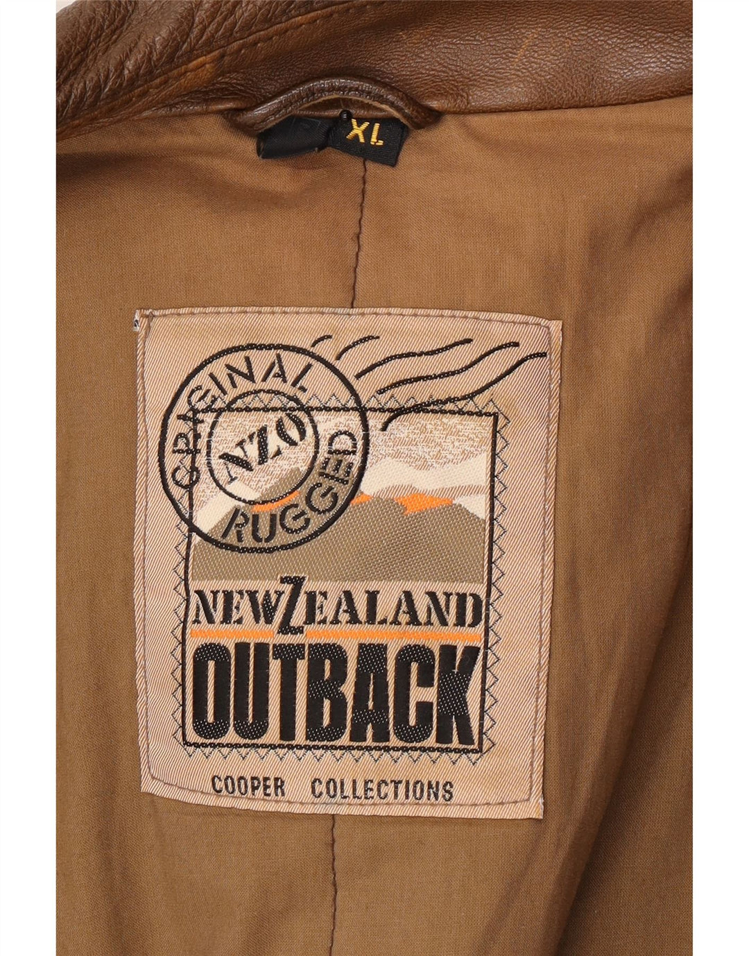 Мужская кожаная куртка Outback UK 42 XL Коричневая кожа