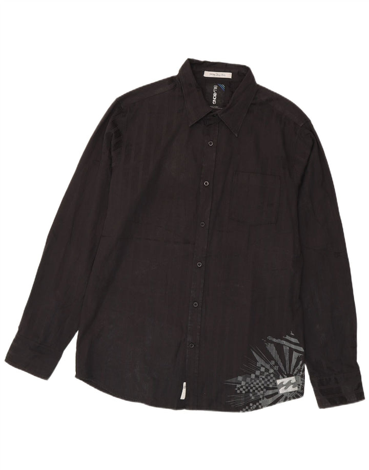 Billabong Мужская рубашка с рисунком XL из полиэстера в черную полоску