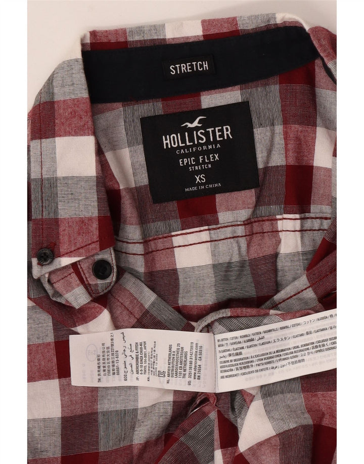 Мужская рубашка Hollister XS в разноцветную клетку, хлопок