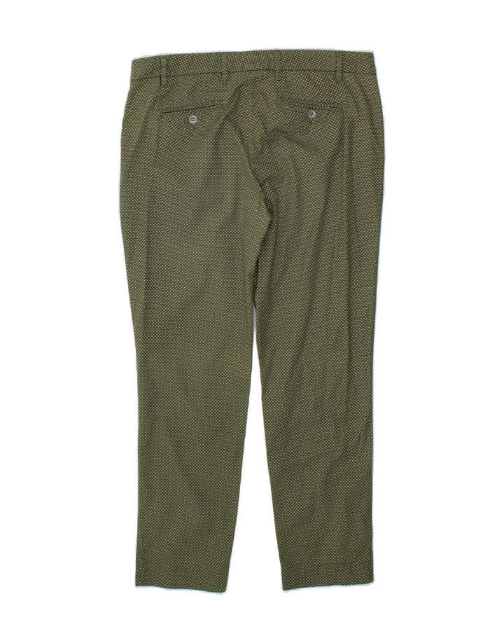 JECKERSON Womens Abstract Pattern Slim Casual Trousers W29 L28 Green Vintage Jeckerson and Second-Hand Jeckerson from Messina Hembry 