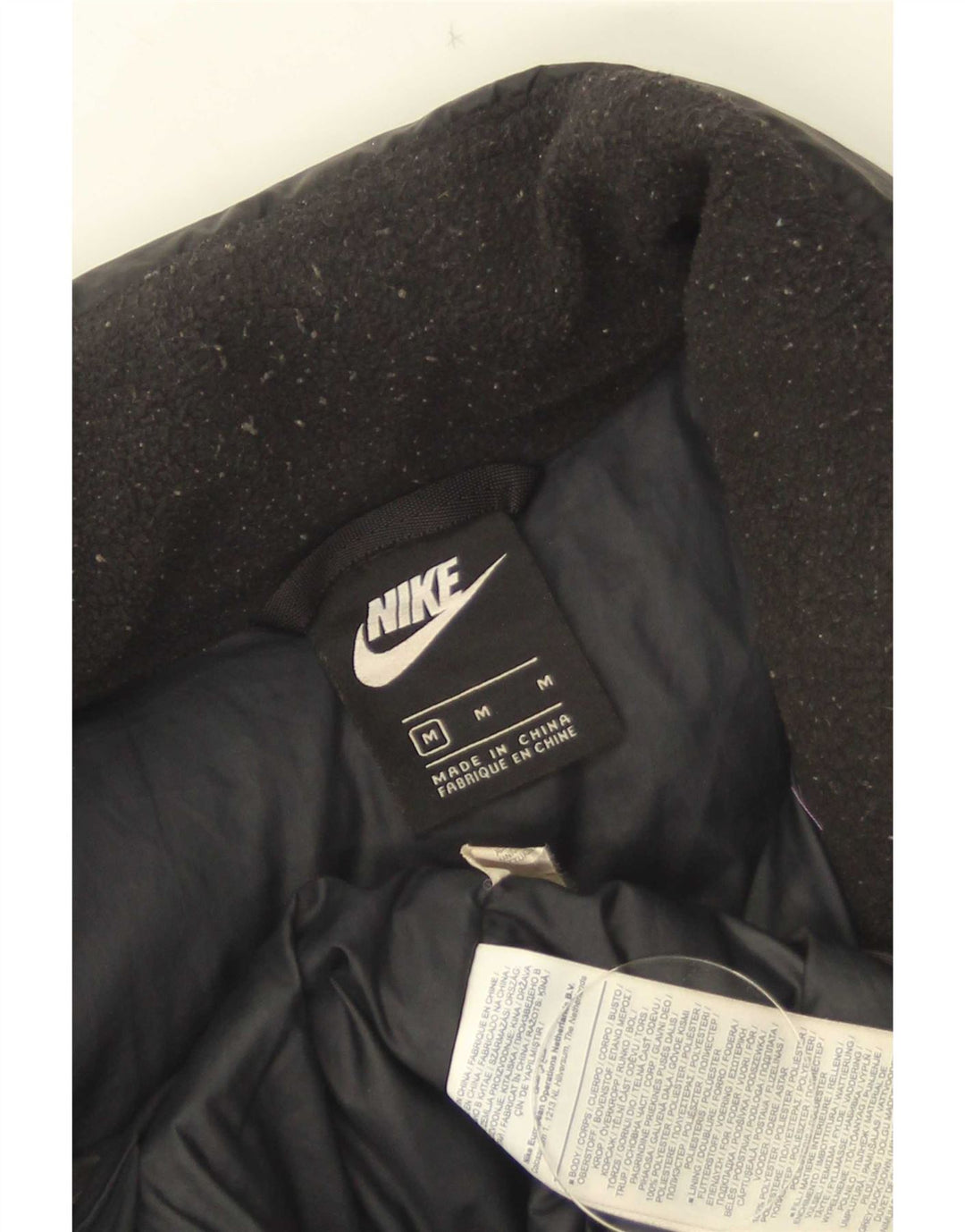 Мужские жилеты с подкладкой Nike UK 38, средний черный полиэстер