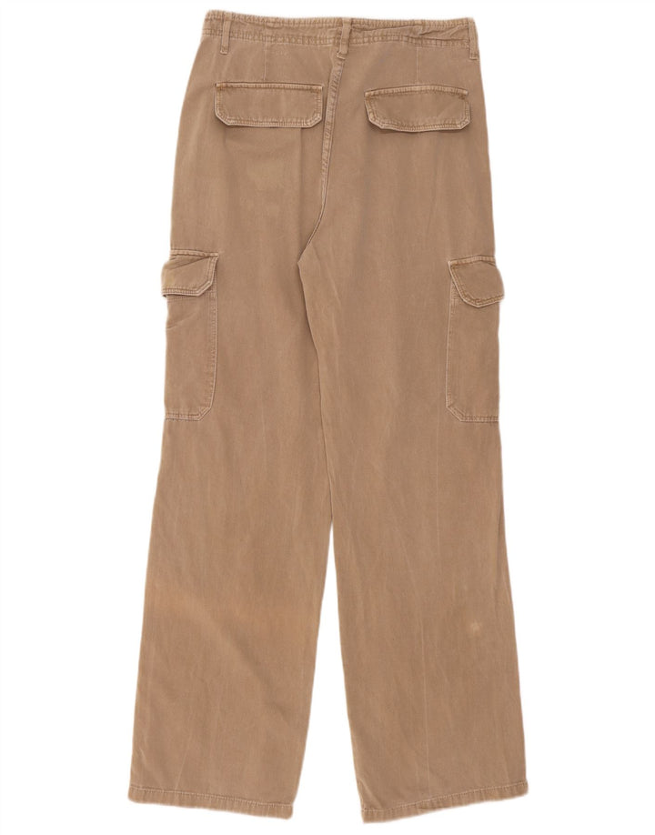 Женские прямые брюки карго Zara EU 40 Medium W30 L31 Бежевые