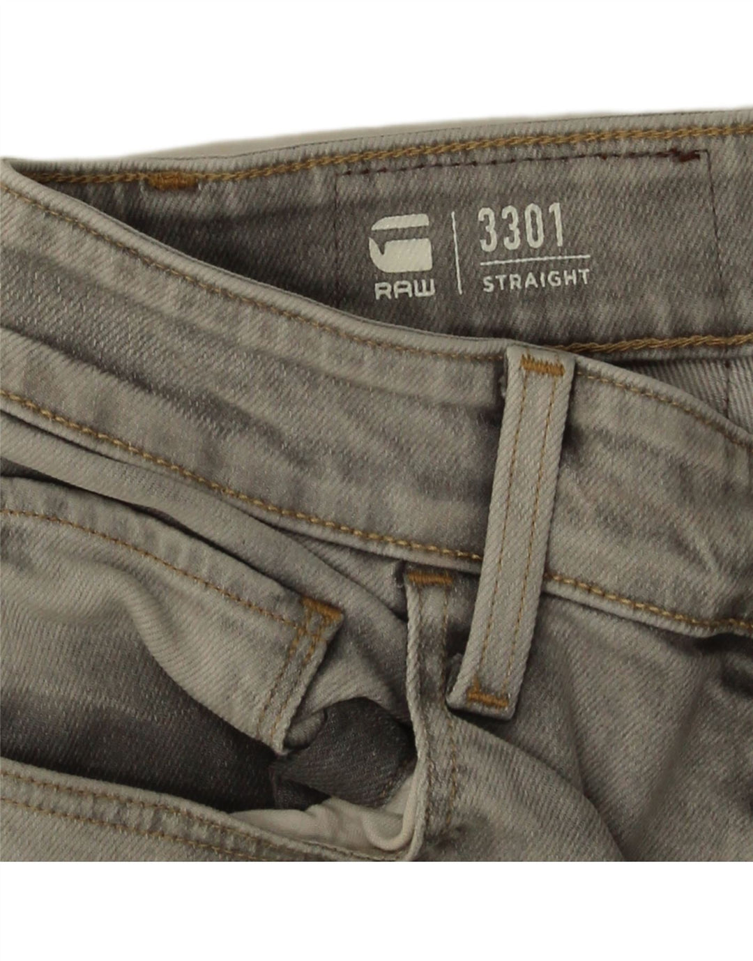 G-Star Mens 3301 Джинсовые шорты W32 Средне-серые