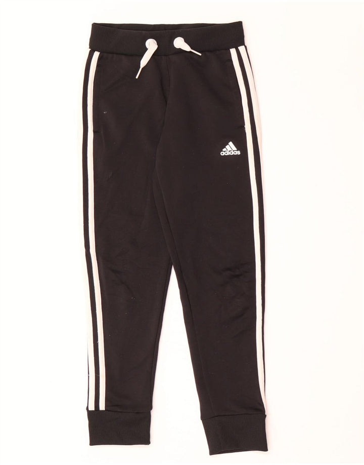 Спортивный костюм Adidas для мальчиков, брюки для бега, 7-8 лет, черный полиэстер