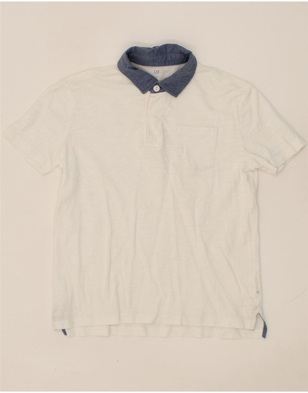 GAP Boys Polo Shirt 8-9 Years Medium White Vintage Gap and Second-Hand Gap from Messina Hembry 