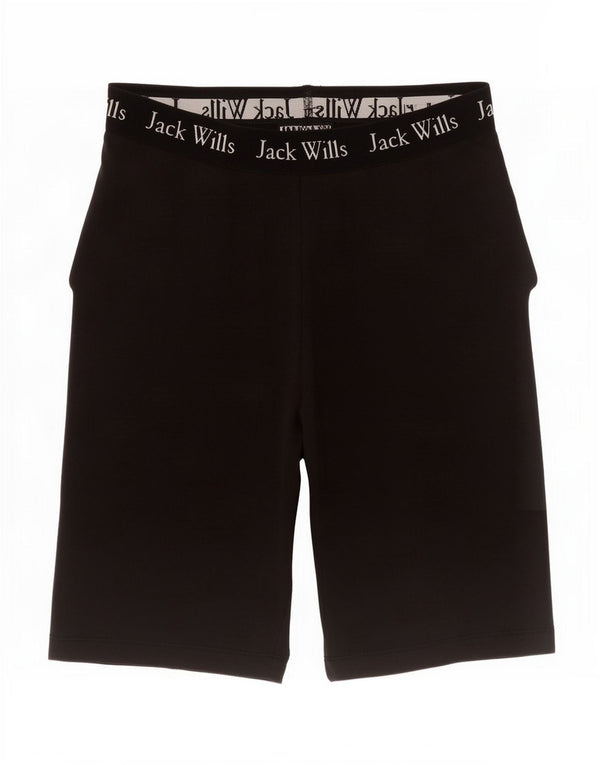 Женские спортивные шорты с рисунком Jack Wills UK 8, маленькие черные хлопковые