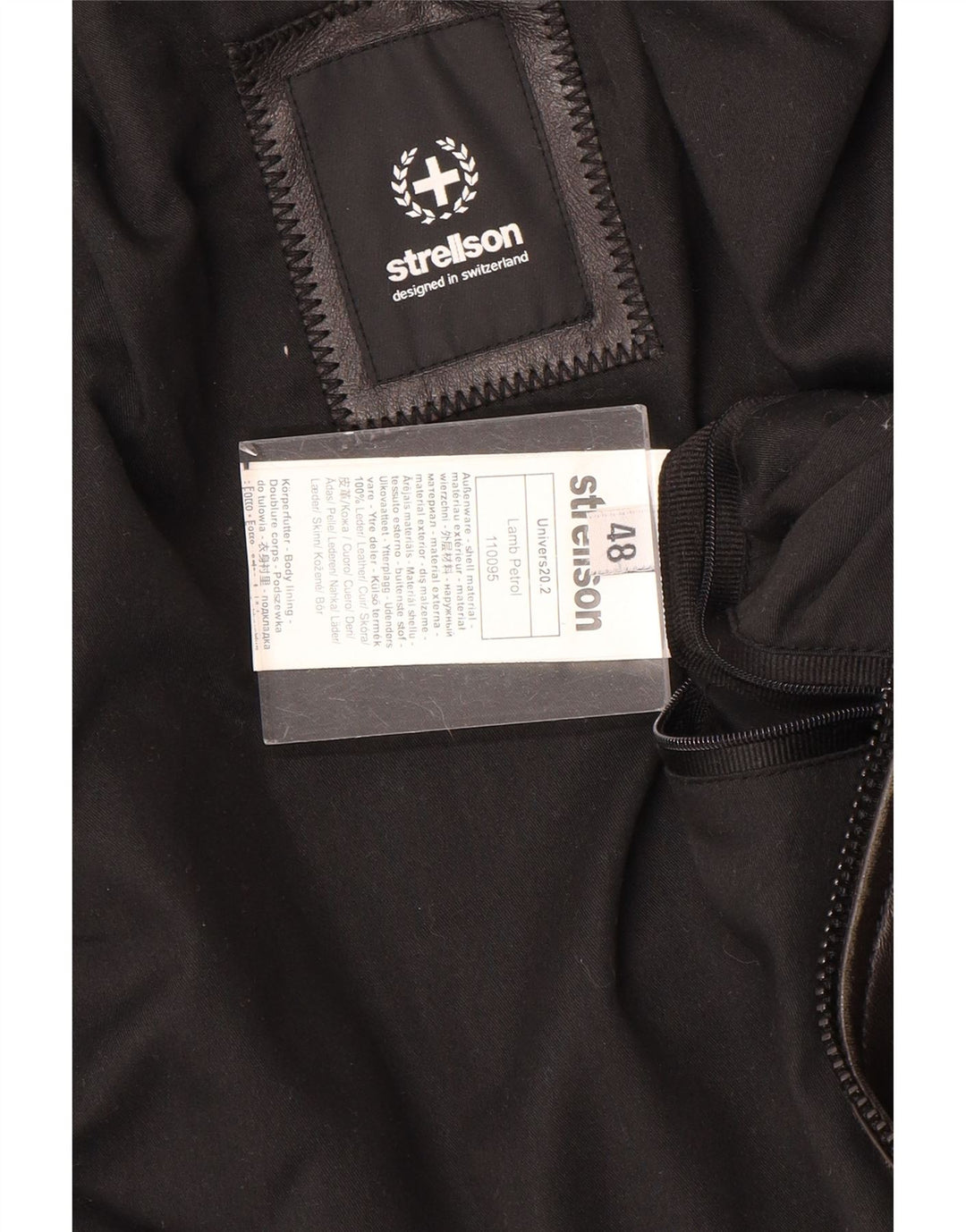 Мужская кожаная куртка Strellson IT 48 Medium Black Leather