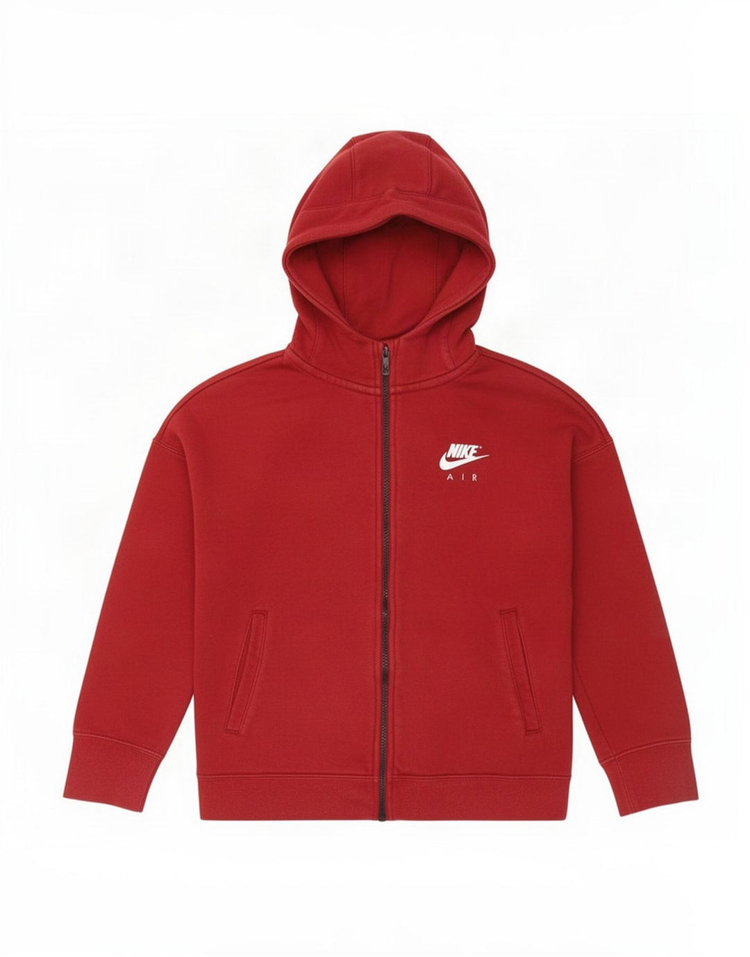 Свитер с капюшоном на молнии для мальчиков Nike, 10–11 лет, средний красный, хлопковый