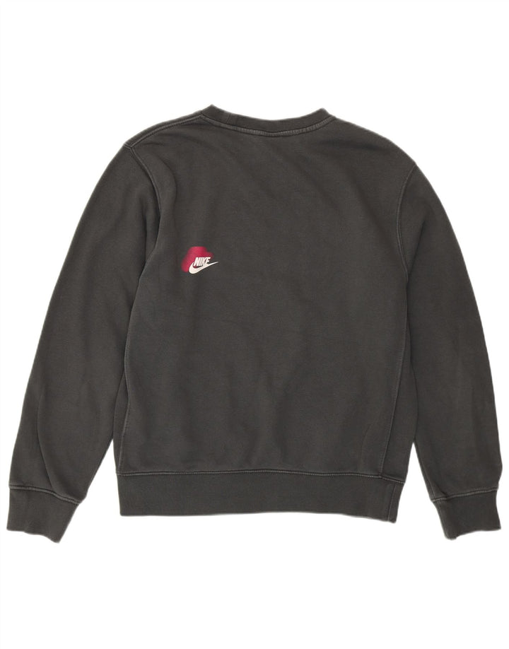 Мужской свитшот с рисунком NIKE, маленький серый хлопковый джемпер