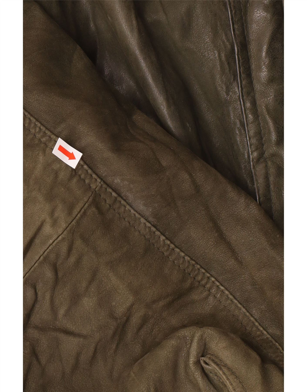 Винтажная мужская кожаная куртка IT 52 XL из кожи цвета хаки