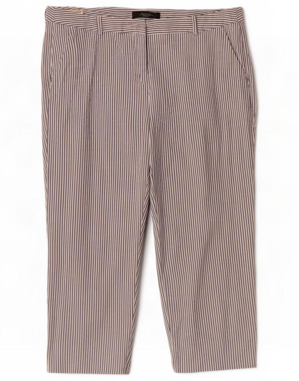 Женские брюки-капри Max Mara Weekend W30 L21, темно-синие в тонкую полоску