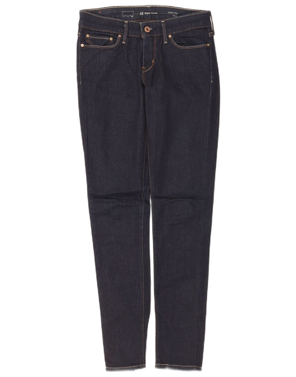 Женские джинсы скинни Levi's с современной посадкой и небольшим изгибом W26 L30 Темно-синие