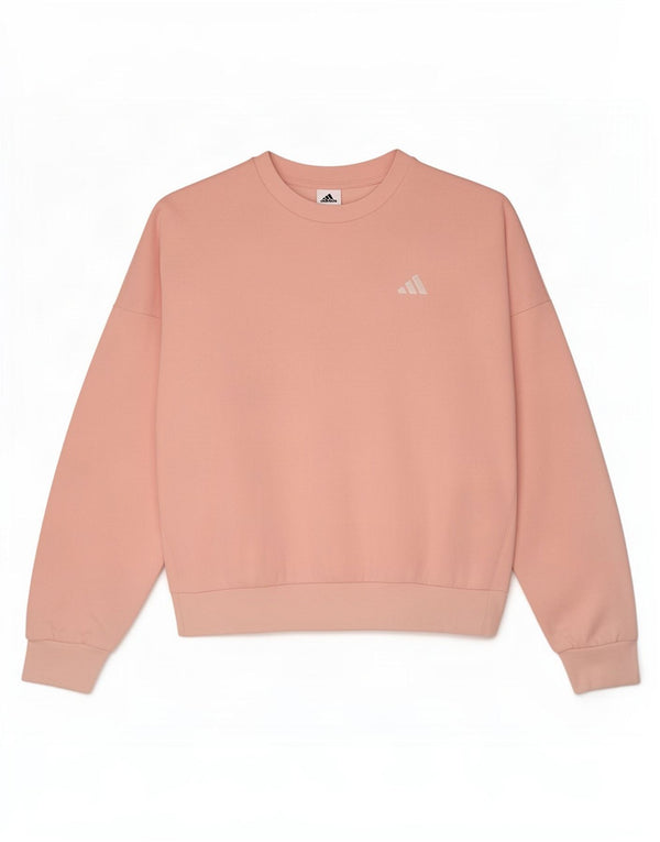 Женский джемпер оверсайз Adidas UK 4/6 XS, розовый хлопок