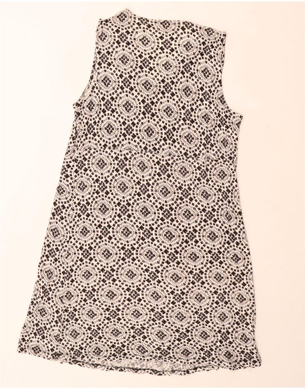 Женское платье трапециевидной формы без рукавов MICHAEL KORS UK 18 XL, черный вискоза с цветочным принтом