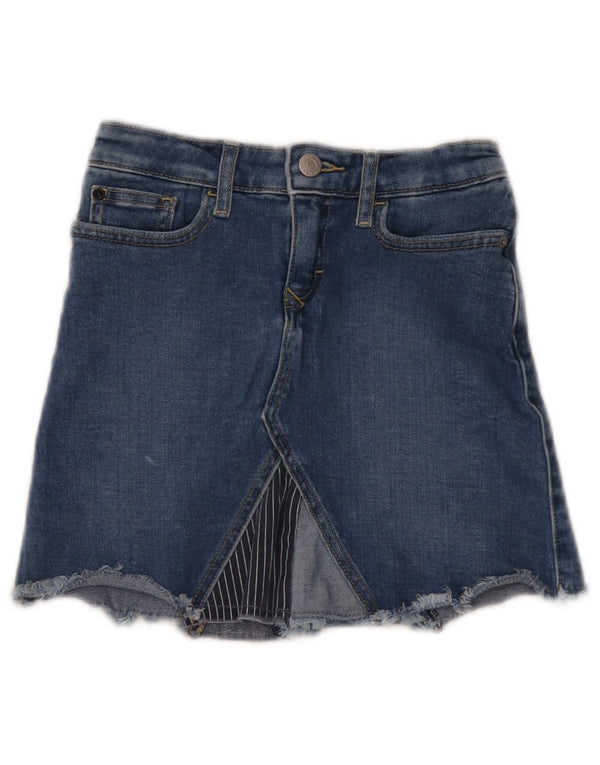 Джинсовая мини-юбка Calvin Klein для девочек 9–10 лет, W22, синяя, хлопок