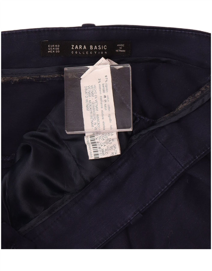 Женские зауженные брюки-чиносы Zara EU 40 Medium W30 L27 Темно-синие классические