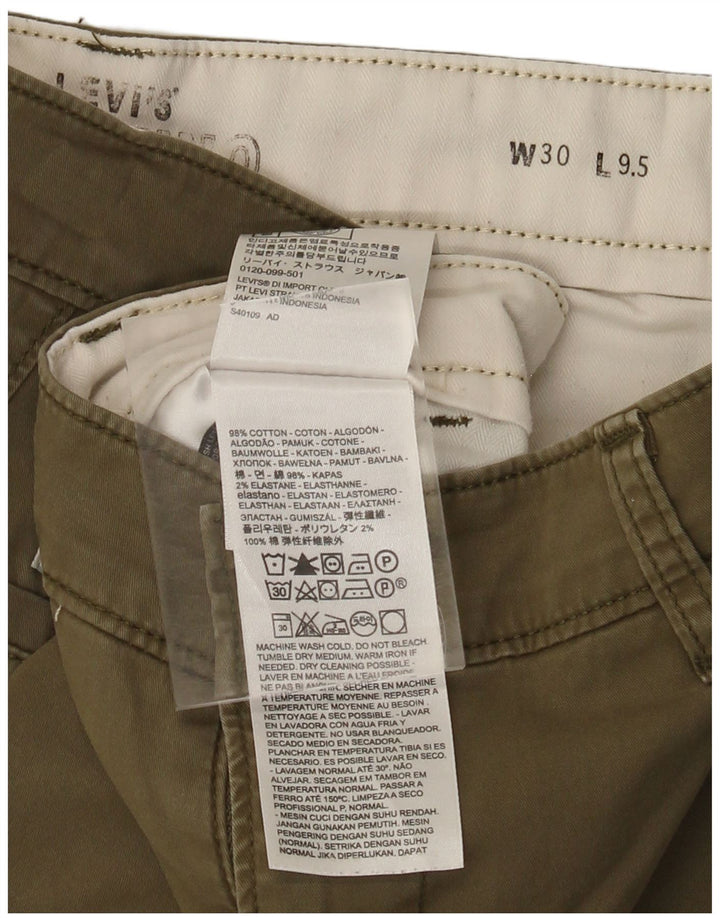 Мужские шорты чинос Levi's W30, средний цвет хаки, хлопок