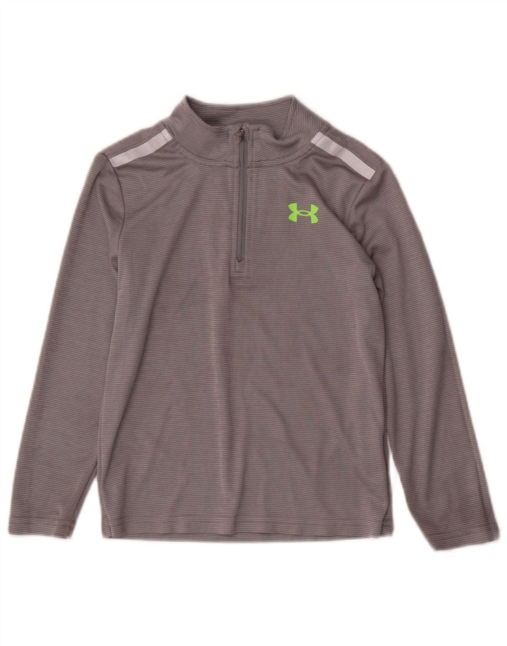 Пуловер с графическим рисунком для мальчиков Under Armour, спортивный костюм в серую полоску, 5–6 лет