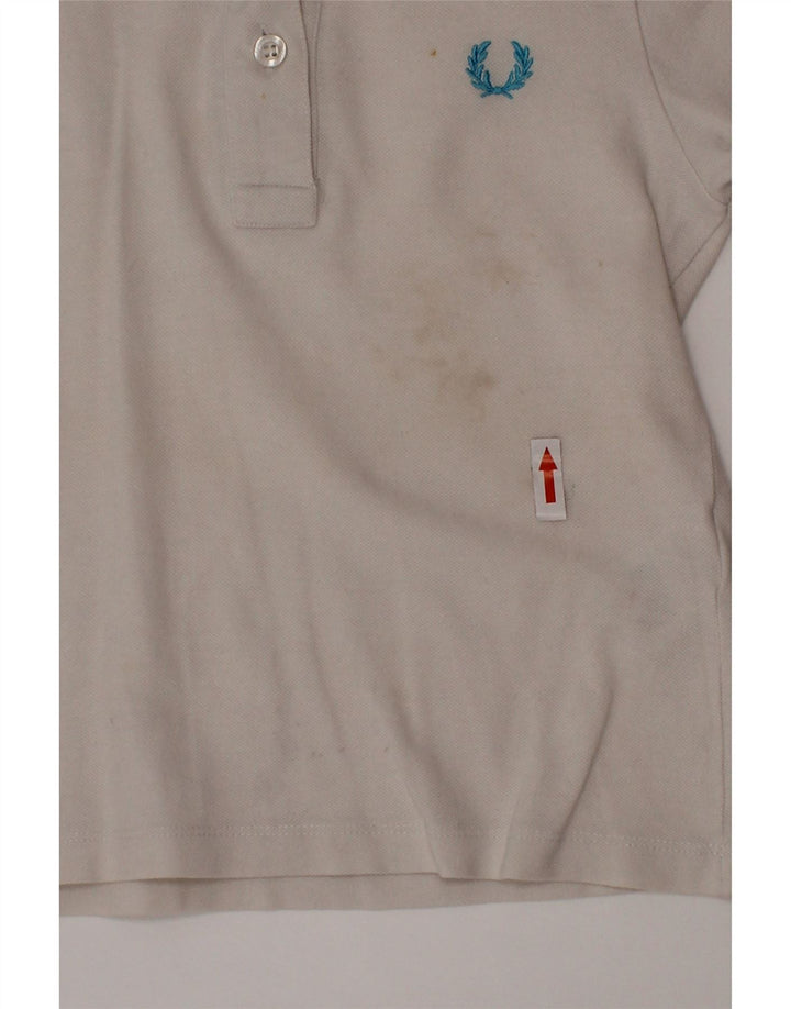 Рубашка-поло Fred Perry для мальчиков 3-4 года, белый хлопок