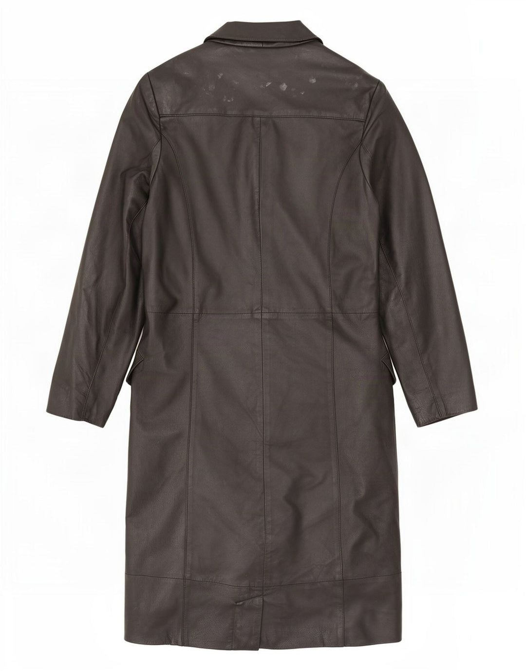 Женское кожаное пальто оверсайз Yuppie EU 34 XS, черное