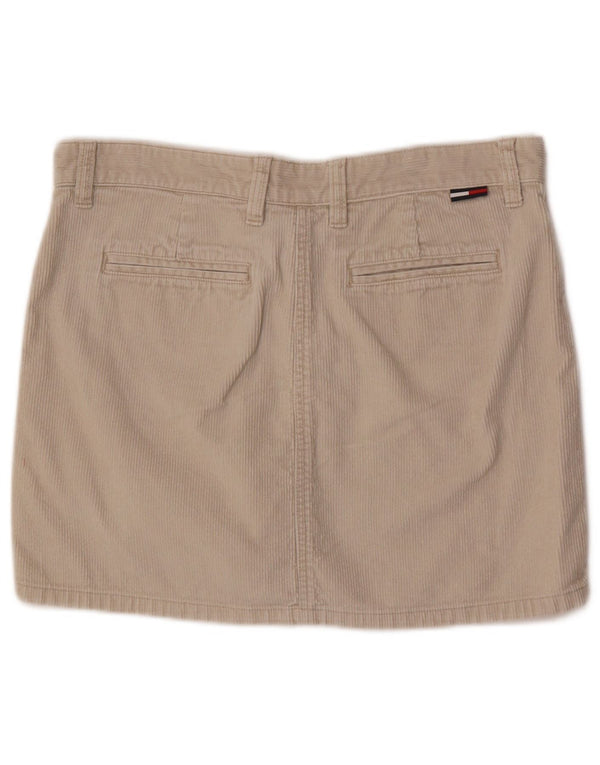 Женская мини-вельветовая юбка Tommy Hilfiger US 9 Medium W30 Бежевый хлопок