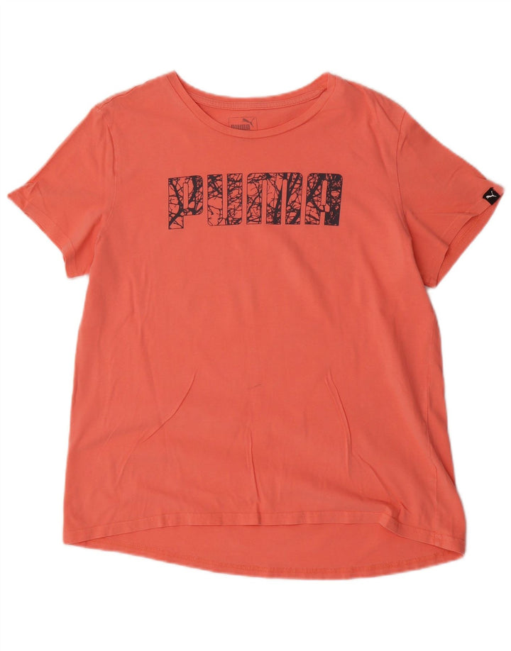 Женская футболка с рисунком Puma Top UK 16, большая розовая