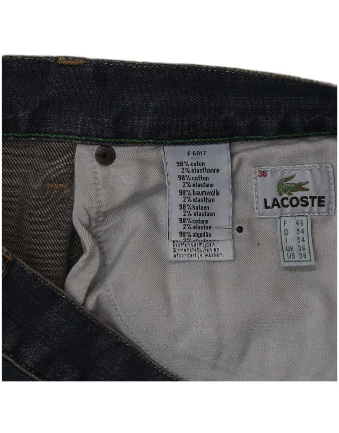 Мужские прямые джинсы Lacoste W36 L34 синие, хлопок