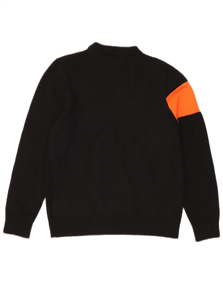 Женский джемпер с круглым вырезом ROSSIGNOL UK 12, средний черный цвет с цветными блоками