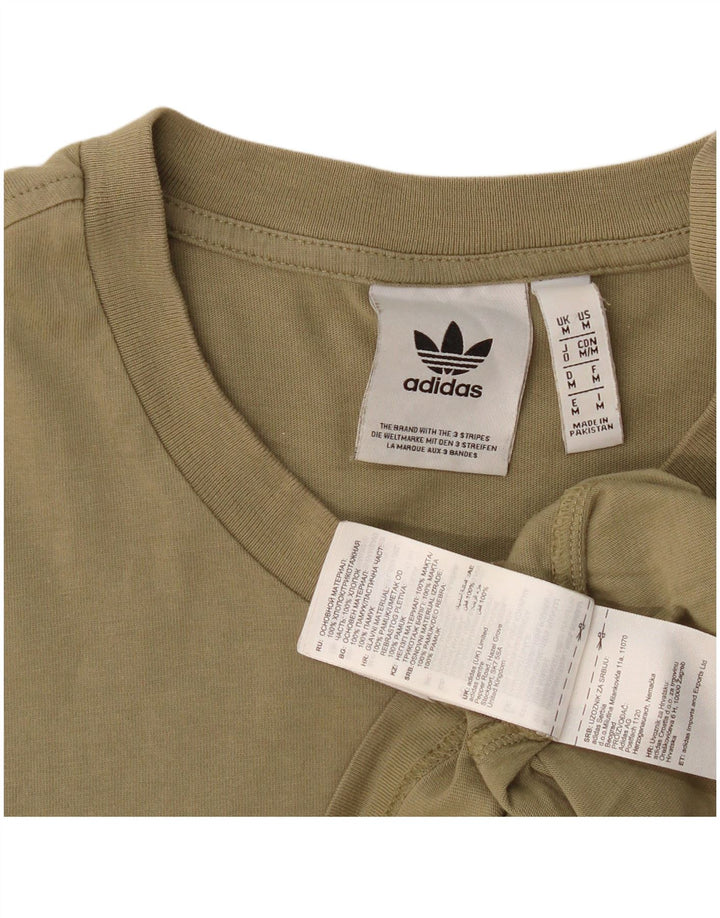 Мужская футболка Adidas с рисунком, средний цвет, хаки, хлопок