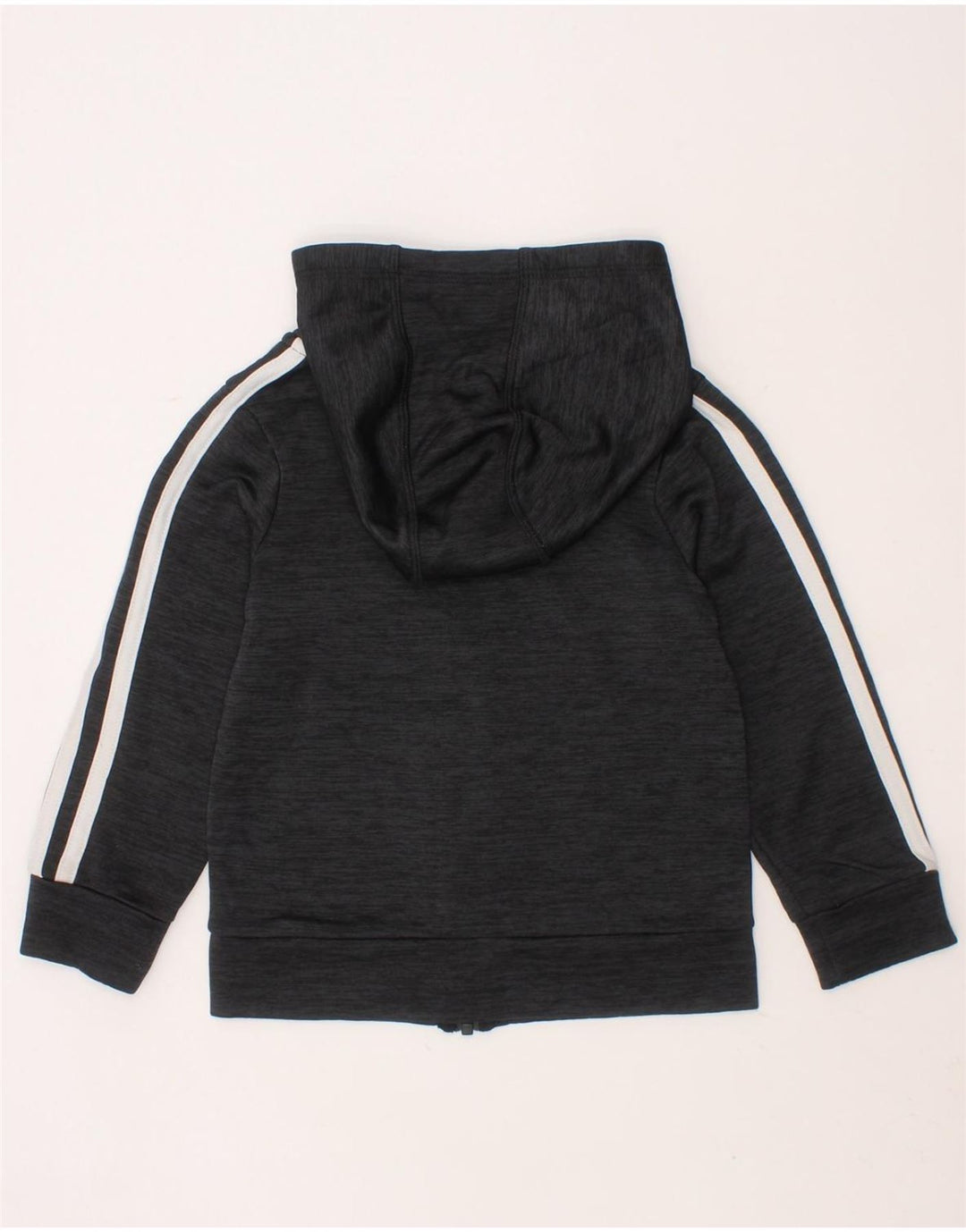 ADIDAS Boys Zip Hoodie Sweater 2-3 Years Grey Flecked Polyester Vintage Adidas and Second-Hand Adidas from Messina Hembry 