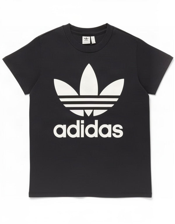 Женская футболка с рисунком Adidas Top UK 12, средний черный хлопок