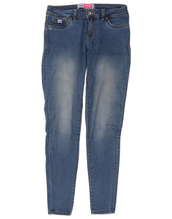 Женские джинсы скинни Alexia Jegging Superdry W28 L32, синий хлопок