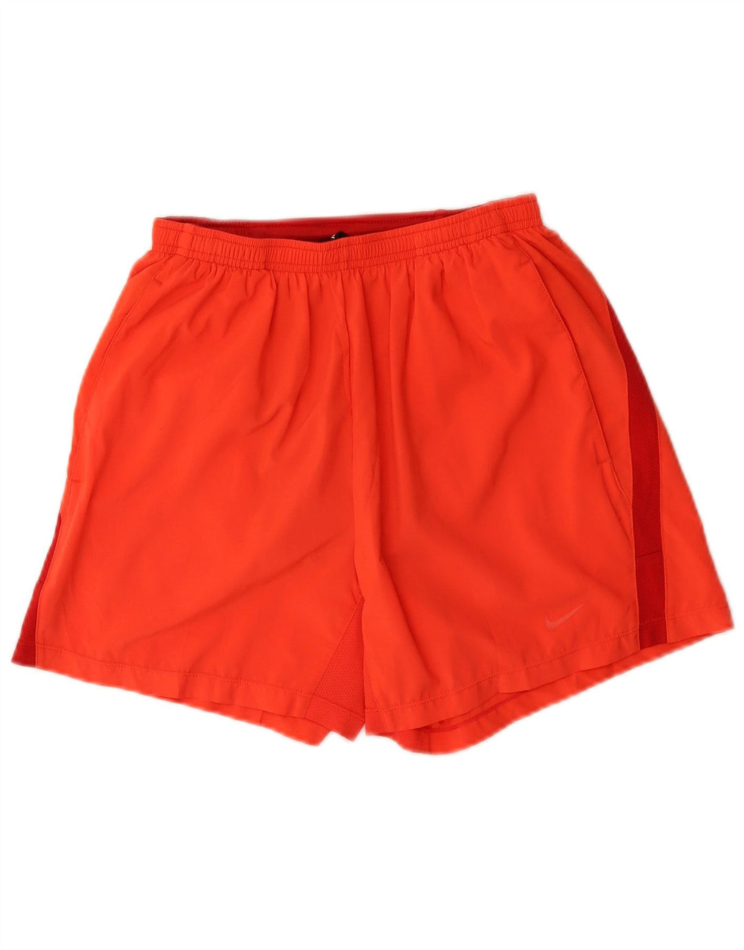 Мужские спортивные шорты Nike Dri Fit, маленькие оранжевые, полиэстер с цветными блоками