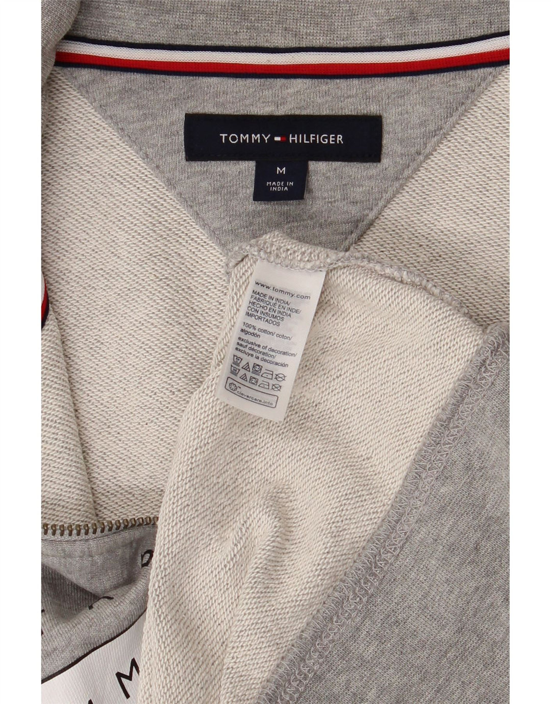 Tommy Hilfiger Мужской спортивный костюм с графическим рисунком, верхняя куртка, средний серый хлопок с крапинками