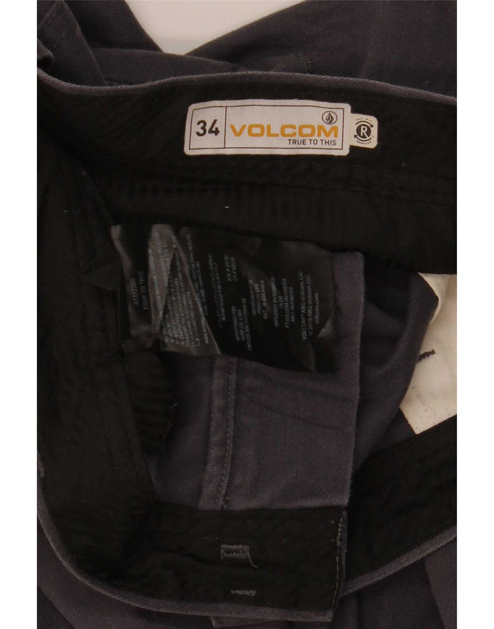 Мужские прямые брюки-чиносы Volcom W34 L32, серые, хлопковые