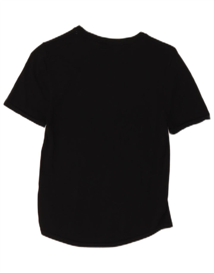 Женская футболка Zara Top UK 12 Medium, черная из вискозы