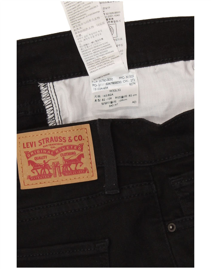 Женские джинсы скинни Levi's W32 L32, черный хлопок