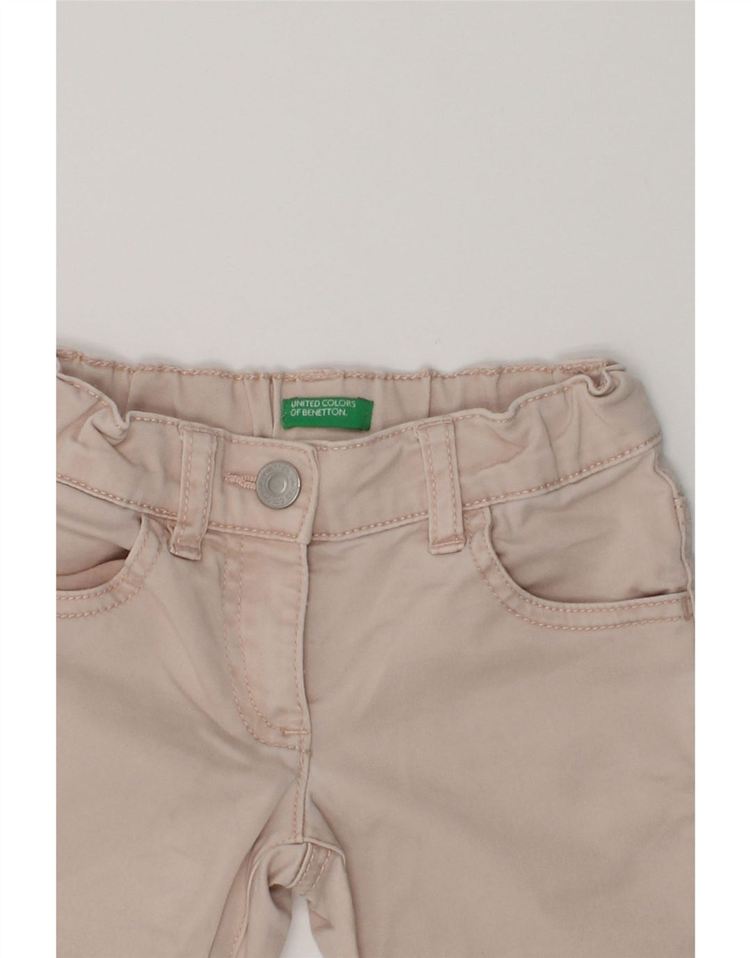 BENETTON Girls Straight Casual Trousers 3-4 Years 2XS W18 L15  Beige | Vintage Benetton | Thrift | Second-Hand Benetton | Used Clothing | Messina Hembry 