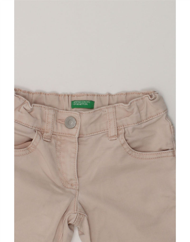 BENETTON Girls Straight Casual Trousers 3-4 Years 2XS W18 L15  Beige | Vintage Benetton | Thrift | Second-Hand Benetton | Used Clothing | Messina Hembry 