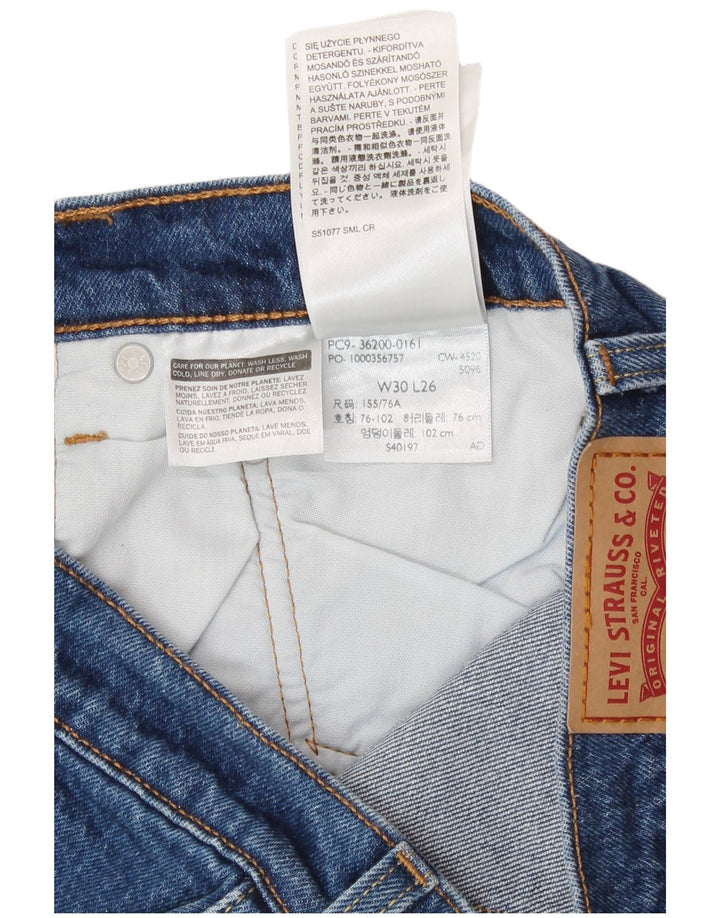Женские укороченные прямые джинсы Levi's 501 W30 L26, синие, хлопок