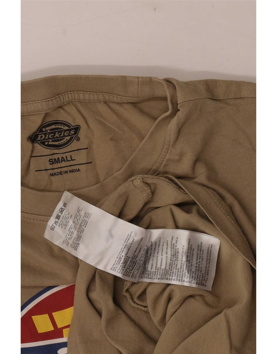 Мужская футболка с рисунком Dickies, маленький бежевый хлопок
