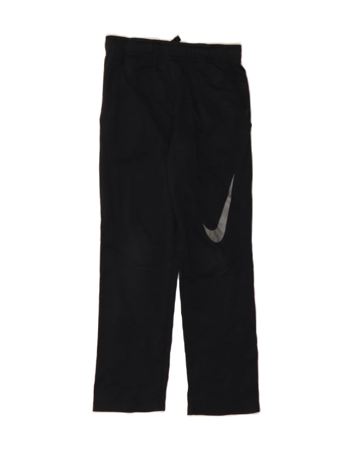 NIKE Boys Graphic Tracksuit Trousers 12-13 Years Large  Black Polyester Vintage Nike and Second-Hand Nike from Messina Hembry 