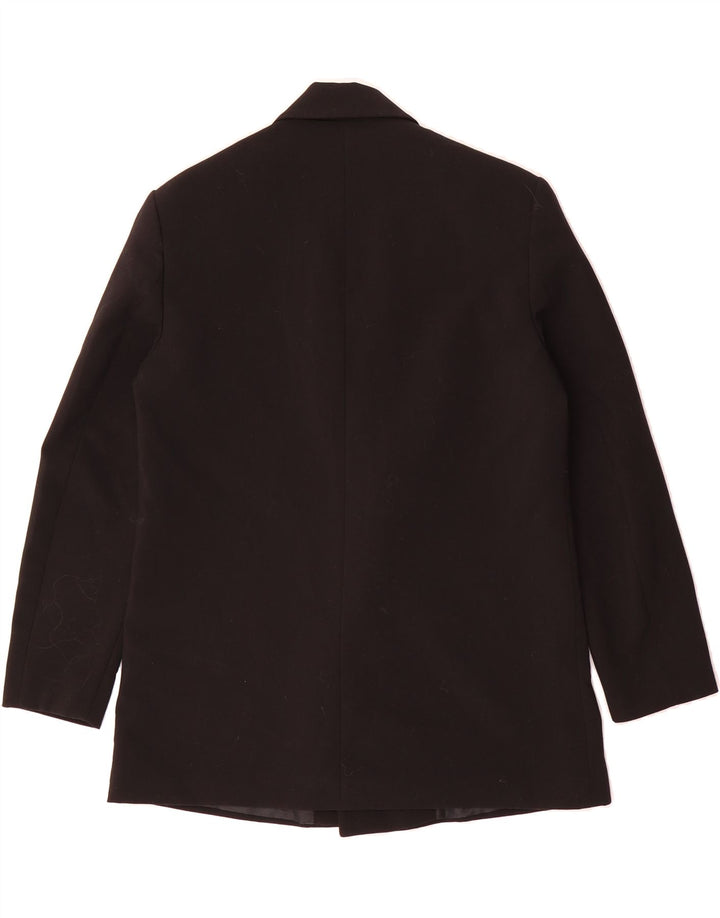 ZARA Mens Double Breasted Blazer Jacket UK 38 Medium Black Polyester Vintage Zara and Second-Hand Zara from Messina Hembry 