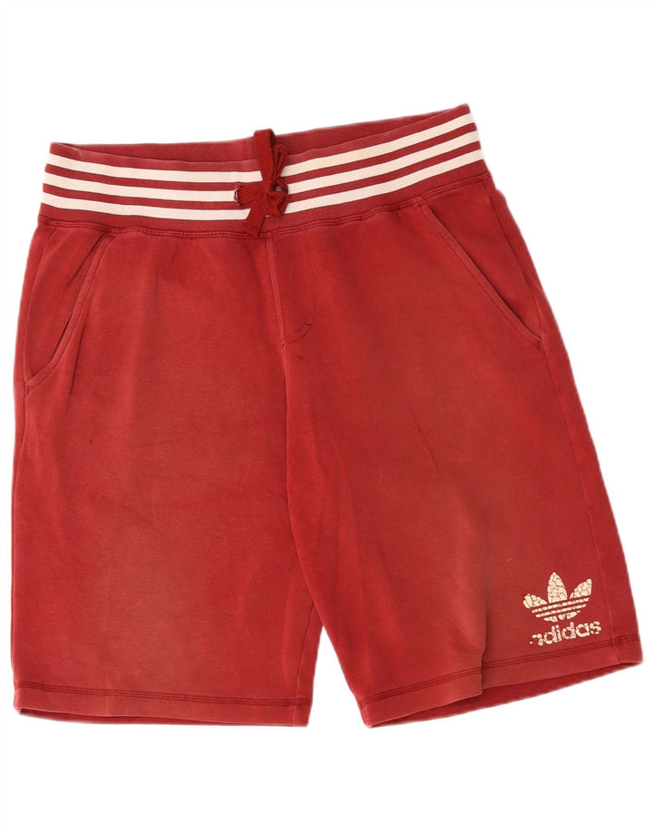 Мужские спортивные шорты ADIDAS, хлопок среднего красного цвета