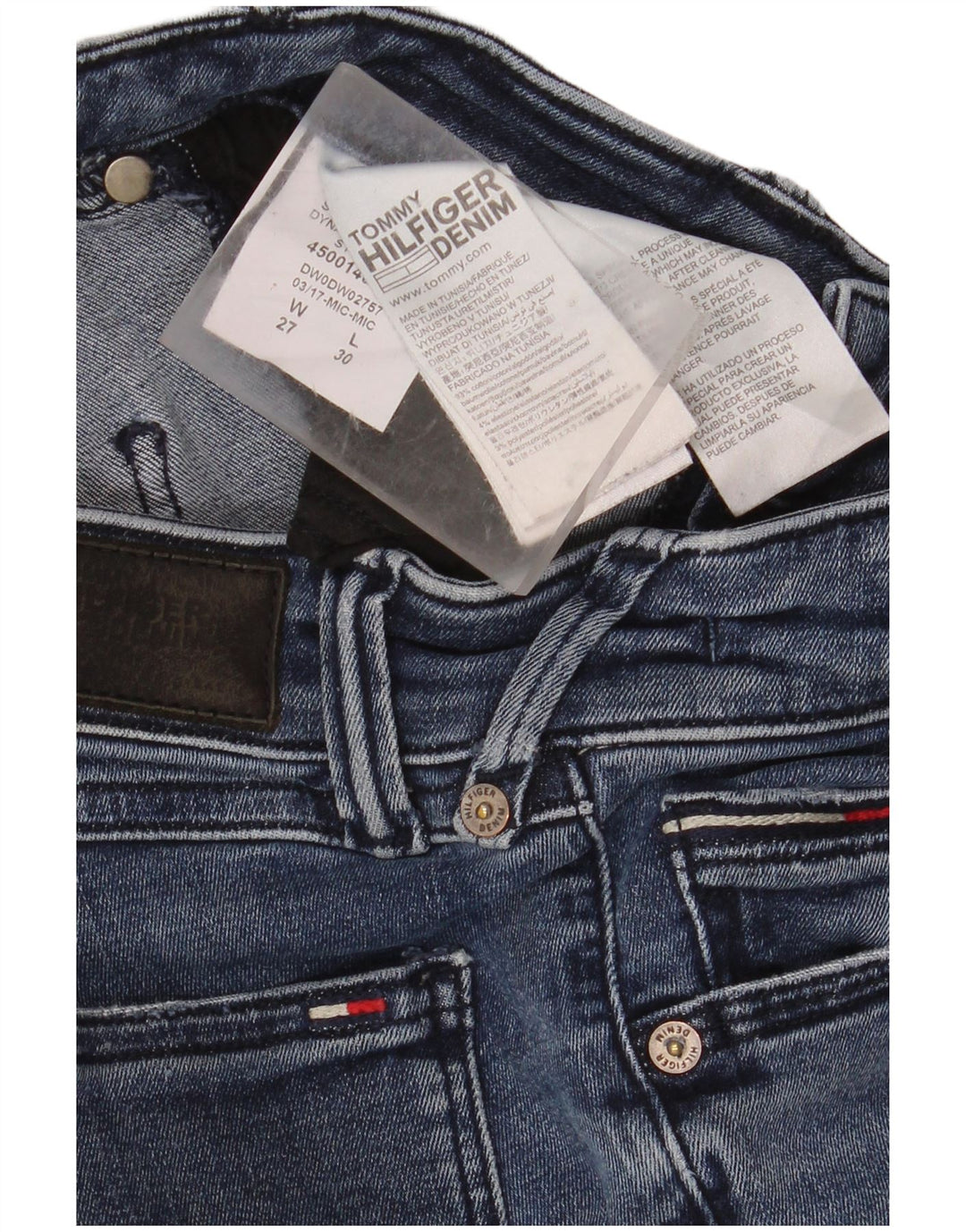 Женские джинсы скинни TOMMY HILFIGER Sophie с низкой талией W27 L30, синий хлопок