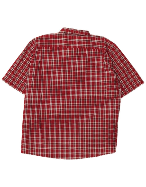 Мужская рубашка с коротким рукавом Wrangler 3XL, хлопковая красная клетка