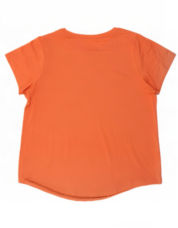 Женская футболка Nike Dri Fit UK 20 2XL оранжевого цвета из полиэстера