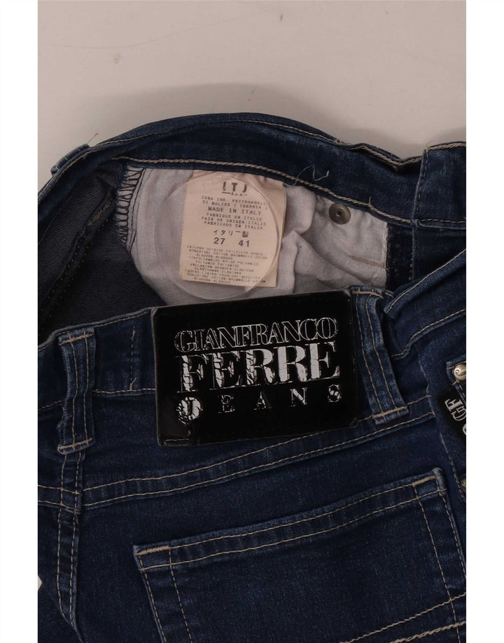 Женские узкие джинсы Gianfranco Ferre W27 L28 синие, хлопок