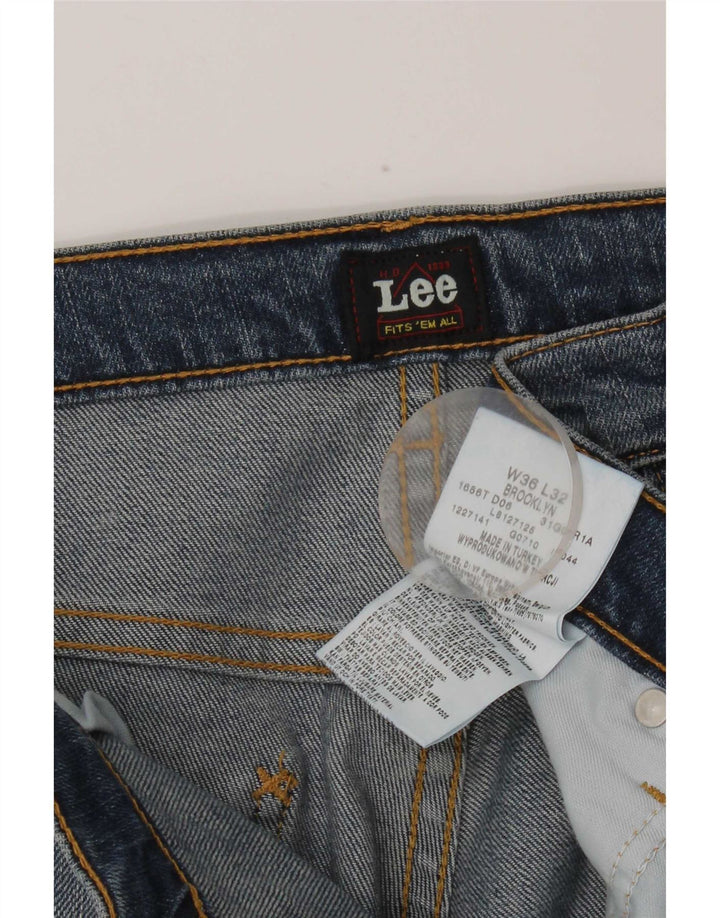 Мужские прямые джинсы Lee Brooklyn W36 L32, синий хлопок