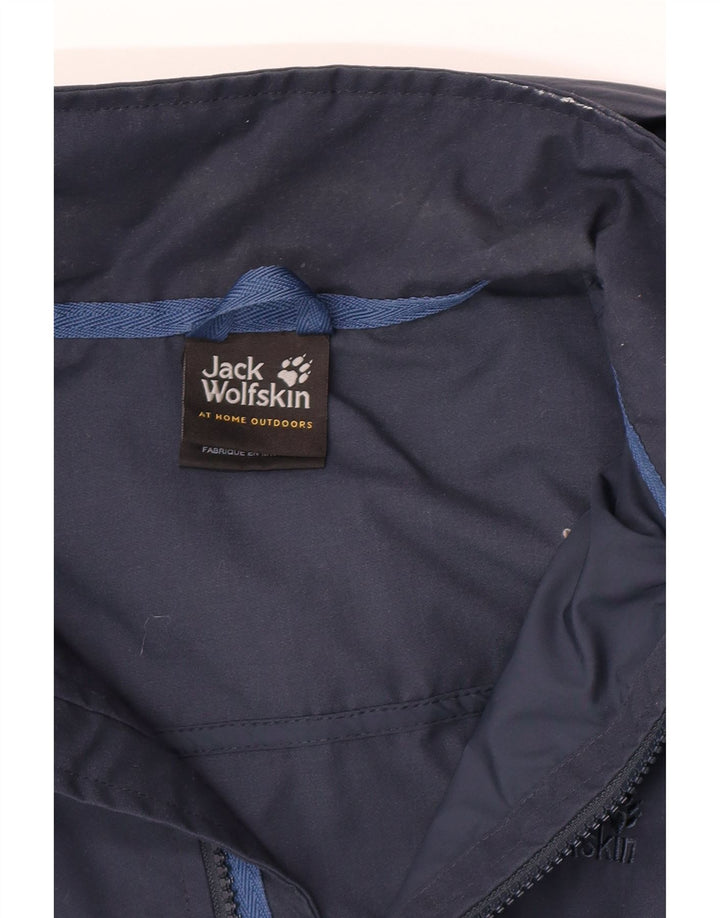Женская ветровка с капюшоном Jack Wolfskin UK 12, средний темно-синий